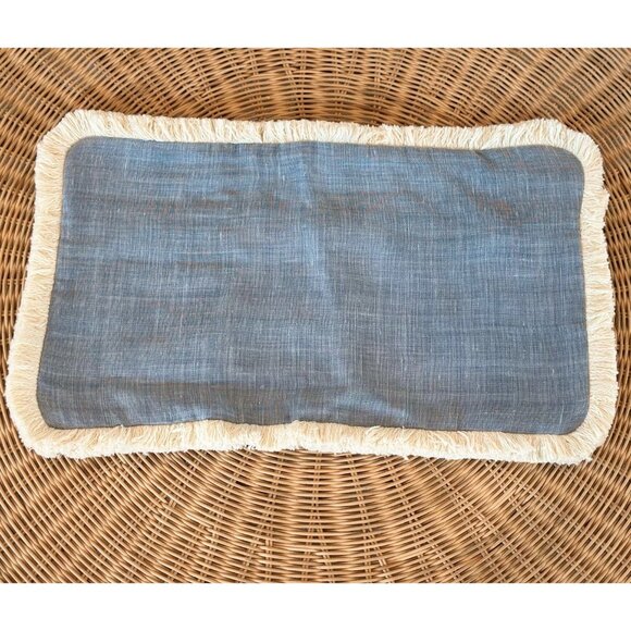 NEW Serena & Lily Bowden Linen Pillow Cover (12”x21”)-Coastal Blue - Picture 1 of 2